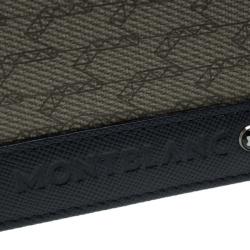 Montblanc Blue Coated Canvas and Leather Signature Card Holder