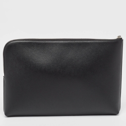 Montblanc Black Leather Meisterstuck Zip Pouch