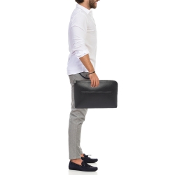 Montblanc Black Leather Meisterstuck Zip Pouch