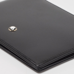 Pre Owned Montblanc Black Glossy Leather Meisterstück Bifold Wallet