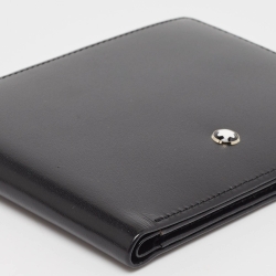 Pre Owned Montblanc Black Glossy Leather Meisterstück Bifold Wallet