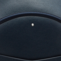 Montblanc Navy Blue Leather Large 3 Compartments Sactorial Backpack