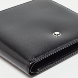Pre Owned Montblanc Black Glossy Leather Meisterstück 4CC Bifold Wallet