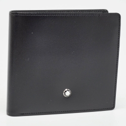 Pre Owned Montblanc Black Glossy Leather Meisterstück 4CC Bifold Wallet