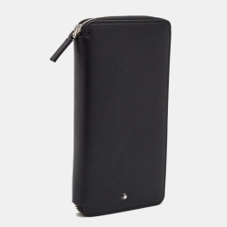 مملوكة مسبقًا Montblanc Black Leather Meisterstuck 13CC Zip Travel Wallet