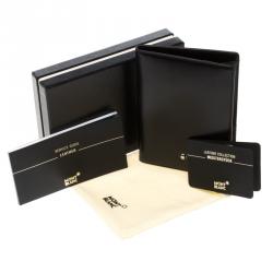Pre Owned Montblanc Black Leather Meisterstuck Passport Holder