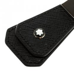 Pre Owned Montblanc Black Leather Sartorial Key Fob