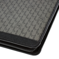 Pre Owned Montblanc Beige Signature Coated Canvas Large Notepad