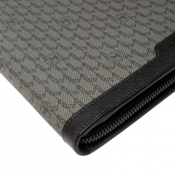 Pre Owned Montblanc Beige Signature Coated Canvas Large Notepad