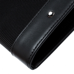 Pre Owned Montblanc Black Meisterstück Leather Nightflight Passport Holder