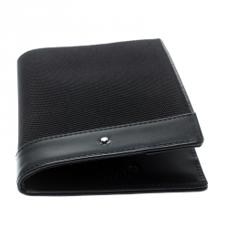 Pre Owned Montblanc Black Meisterstück Leather Nightflight Passport Holder