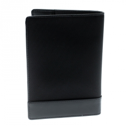 Pre Owned Montblanc Black Meisterstück Leather Nightflight Passport Holder