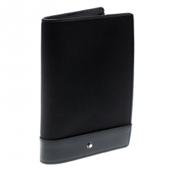 Pre Owned Montblanc Black Meisterstück Leather Nightflight Passport Holder