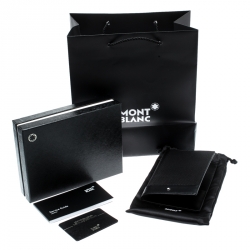 Pre Owned Montblanc Black Meisterstück Leather Nightflight Passport Holder
