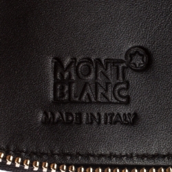 Pre Owned Montblanc Brown Leather 2 Pen Zip Pouch