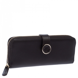 Pre Owned Montblanc Brown Leather 2 Pen Zip Pouch