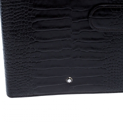 Pre Owned Montblanc Dark Brown Crocodile Embossed Medium La Vie De Boheme Organizer