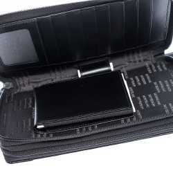 Pre Owned Montblanc Black Nylon and Leather Nightflight Travel Organizer
