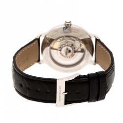 Pre Owned Montblanc White Stainless Steel Tradition 112611 Automatic Men's Watch 36 mm