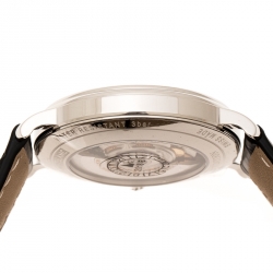 Pre Owned Montblanc White Stainless Steel Tradition 112611 Automatic Men's Watch 36 mm