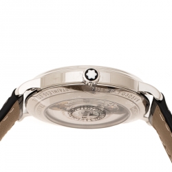 Pre Owned Montblanc White Stainless Steel Tradition 112611 Automatic Men's Watch 36 mm