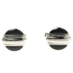 Pre Owned Montblanc Bicolor Lacquer Reversible Stainless Steel Heritage Cufflinks