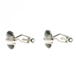 Pre Owned Montblanc Bicolor Lacquer Reversible Stainless Steel Heritage Cufflinks