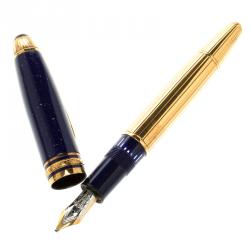 Pre Owned Montblanc Meisterstuck Ramses II 146 Vermeil & Lapis Lazuli Fountain Pen