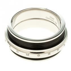 Pre Owned Montblanc Men's Contemporary Collection Black PVD Steel Sliding Ring Size 68