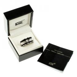 Pre Owned Montblanc Men's Contemporary Collection Black PVD Steel Sliding Ring Size 68