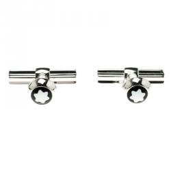 Pre Owned Montblanc Star Bar Silver Cufflinks
