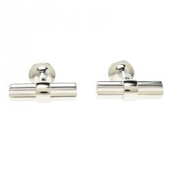 Pre Owned Montblanc Star Bar Silver Cufflinks