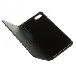Pre Owned Montblanc Black Leather Iphone 7 Flip Case