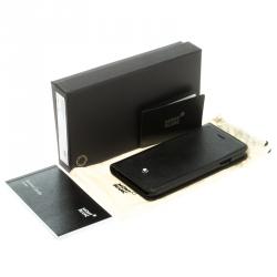 Pre Owned Montblanc Black Leather Iphone 7 Flip Case