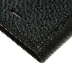 Pre Owned Montblanc Black Leather Iphone 7 Flip Case