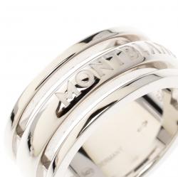 Pre Owned Montblanc Creative Silver Skeletted Men's Band Ring Size 62