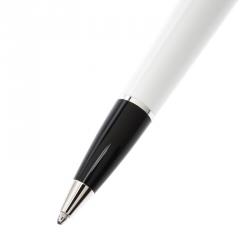 Pre Owned Montblanc Black & White Resin Bonheur Ballpoint Pen 