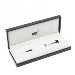 Pre Owned Montblanc Black & White Resin Bonheur Ballpoint Pen 