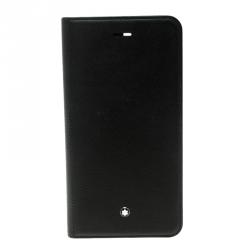 Pre Owned Montblanc Black Leather Flipside Apple iPhone 8 Plus Case