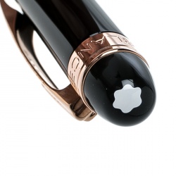 Pre Owned Montblanc Star Walker Rose Gold/Black Resin Ballpoint Pen