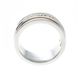 Pre Owned Montblanc Creative Silver Skeletted Men's Band Ring Size 68