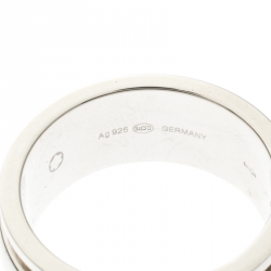 Pre Owned Montblanc Creative Silver Skeletted Men's Band Ring Size 68
