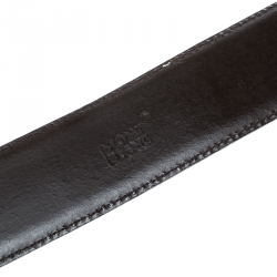 Pre Owned Montblanc Dark Brown Lizard Embossed Leather Belt 95cm