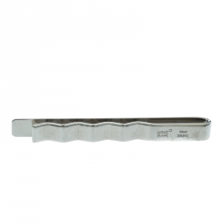 Pre Owned Montblanc Logo Engraved Brushed Stainless Steel Tie Bar