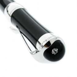 Montblanc Etoile Diamond Black Resin Platinum Finish Rollerball Pen