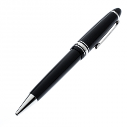 Pre Owned Montblanc Black Meisterstuck Resin Silver Tone Ballpoint Pen