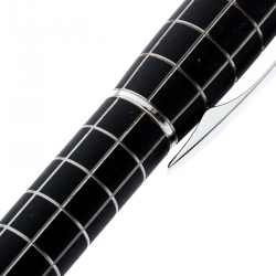 Pre Owned Montblanc Black Starwalker Rubber Resin Silver Tone Fineliner Pen