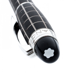 Pre Owned Montblanc Black Starwalker Rubber Resin Silver Tone Fineliner Pen