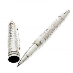 Pre Owned Montblanc Meisterstuck Textured Silver Rollerball Pen