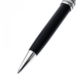 Pre Owned Montblanc Meisterstück Emirates Airline Foundation Black Resin Platinum Finish Ballpoint Pen
